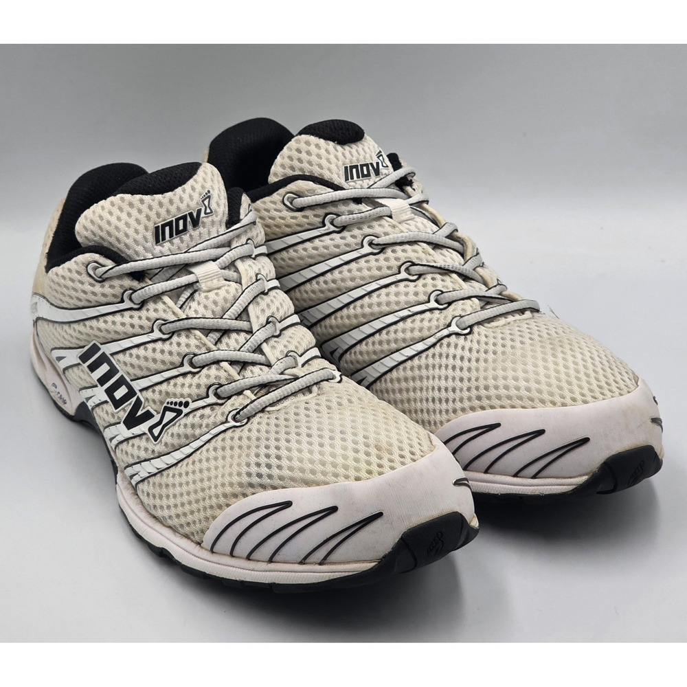 INOV8 F-Lite 230 V2 Mens 10.5 White Black Cross Training Shoes Mesh EU 44